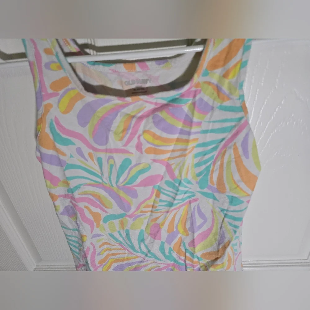 Old Navy Girls Floral Bright Tank Top Fitted XL